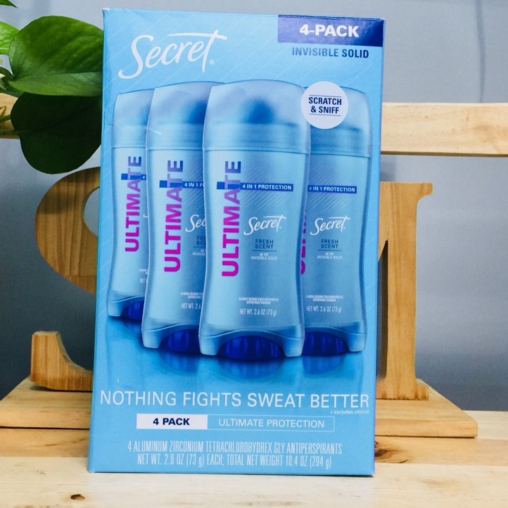 [date 6/2022]Lăn sáp khử mùi nữ SECRET ULTIMATE FRESH SCENT 73g của MỸ ( ULTIMATE 4 IN 1 PROTECTION) | BigBuy360 - bigbuy360.vn