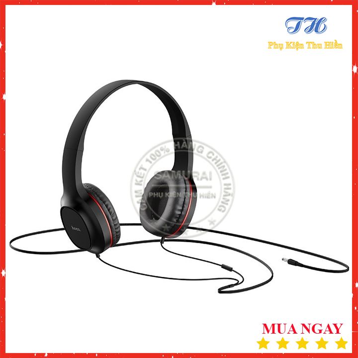 Tai Nghe Chụp Tai Có Dây Hoco Chính Hãng W24- Tặng kèm tai nghe nhét tai -  BH 12 tháng
