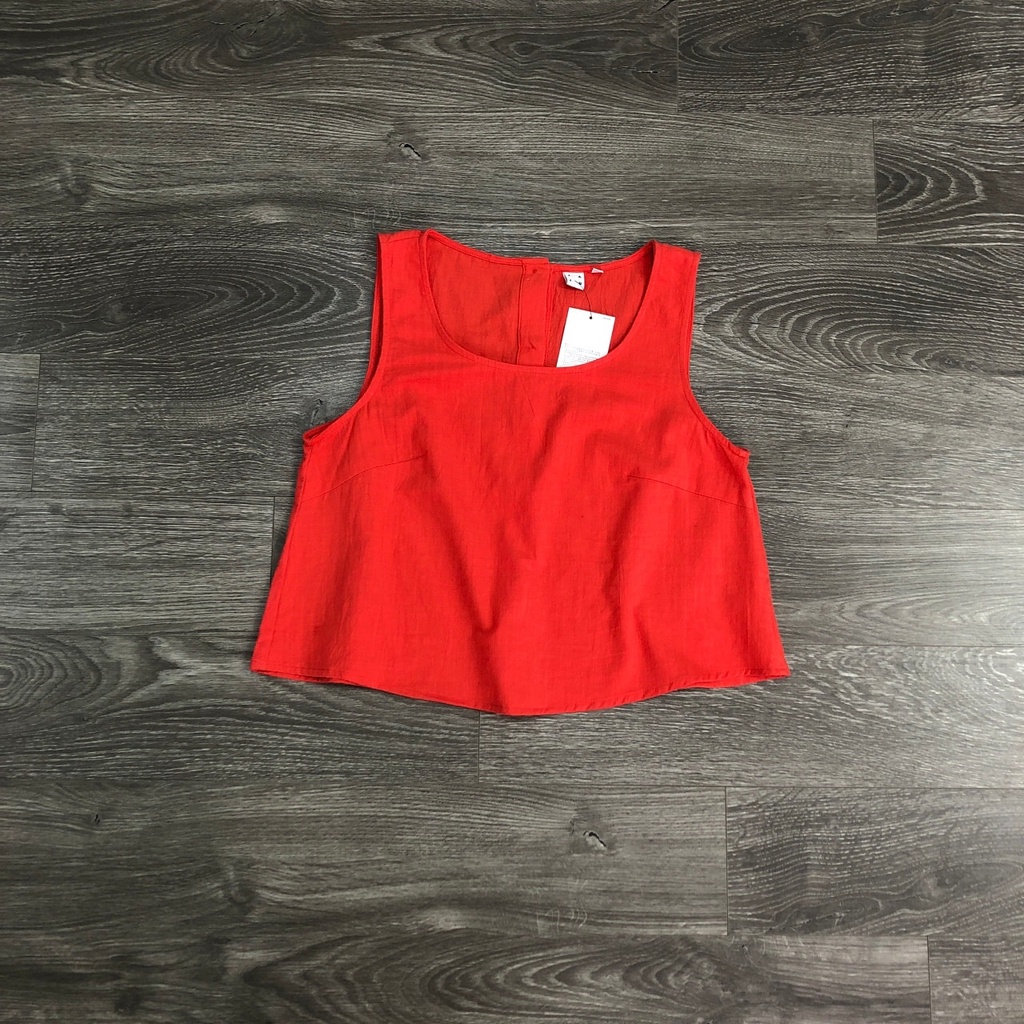 Áo JAJU linen nút lưng sát nách 3M