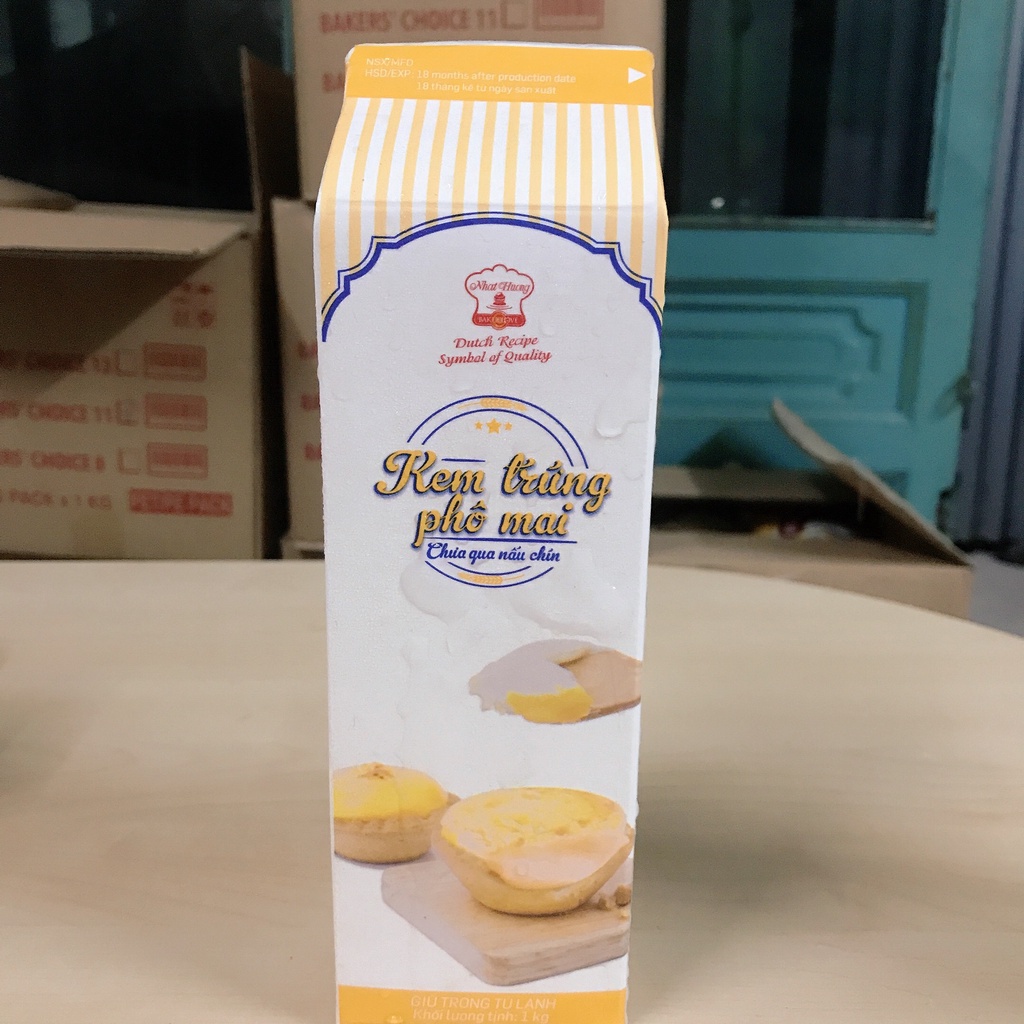 Kem bánh tart trứng phô mai TNH hộp 1kg