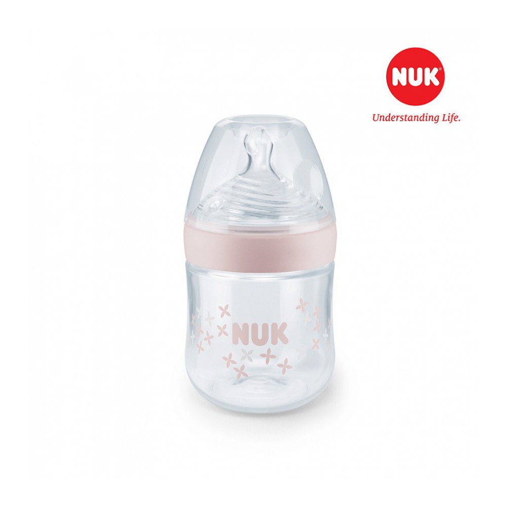 Bình Sữa NUK Nature Sense Nhựa PP 150ml Núm Ti dành cho bé từ 0-6 tháng tuổi - size M