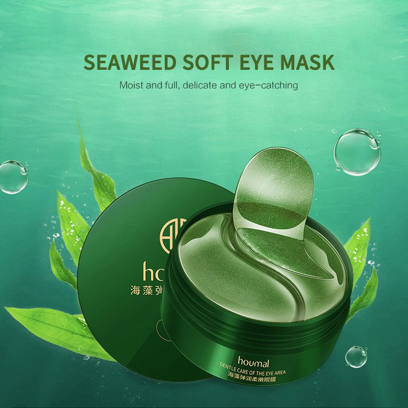 【Ready】 Gold Moisturizing Seaweed Crystal Collagen Eye Mask Patch 60pcs Anti-Wrinkle Anti Aging Remove Dark Circles Eye Care colorlife