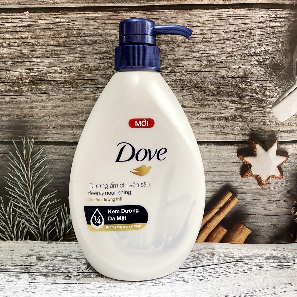 Sữa tắm dưỡng thể Dove 530g 1/4 Kem dưỡng da mặt DƯỠNG ẨM CHUYÊN SÂU