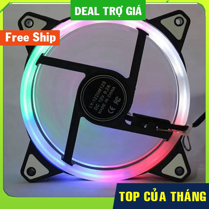 💯GIÁ TỐT Quạt Tản Nhiệt, Fan Case 12cm Coolmoon V2.1 Dual Ring - Led Nhiều Màu - SỐ LƯỢNG CÓ HẠN