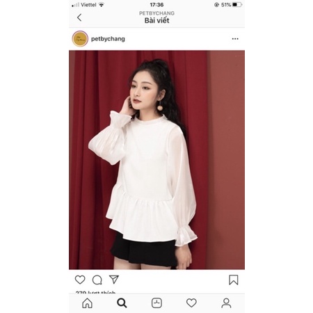 áo peplum pet by chang new