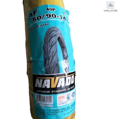 Vỏ xe AirBlade-Vision,Loại Có Ruột, Bánh Trước thông số 80-90-14 40P và Bánh Sau 90-90-14 46P Navado