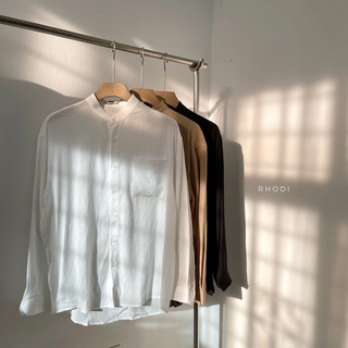 Somi cổ trụ nam túi ngực chât lanh rũ np 516 rhodi