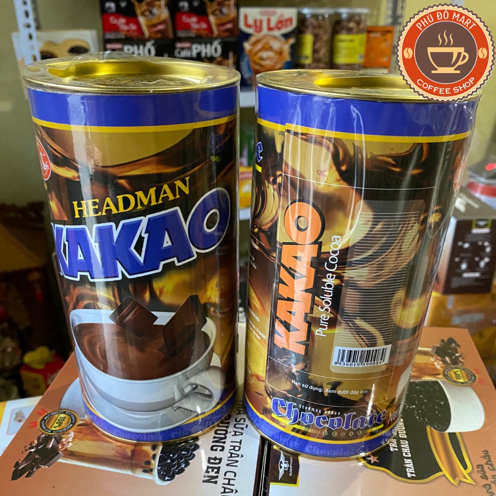 BỘT CACAO/ KAKAO HEADMAN 2IN1 HỘP TRÒN 500G