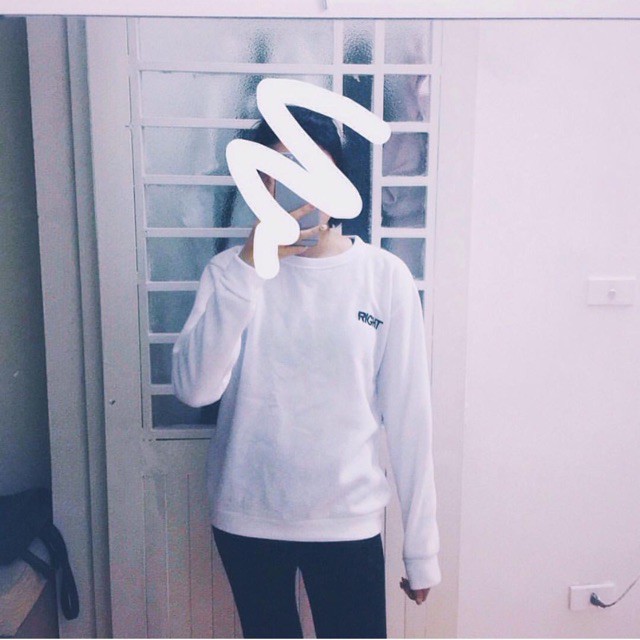 Áo nỉ chữ thêu RIGHT