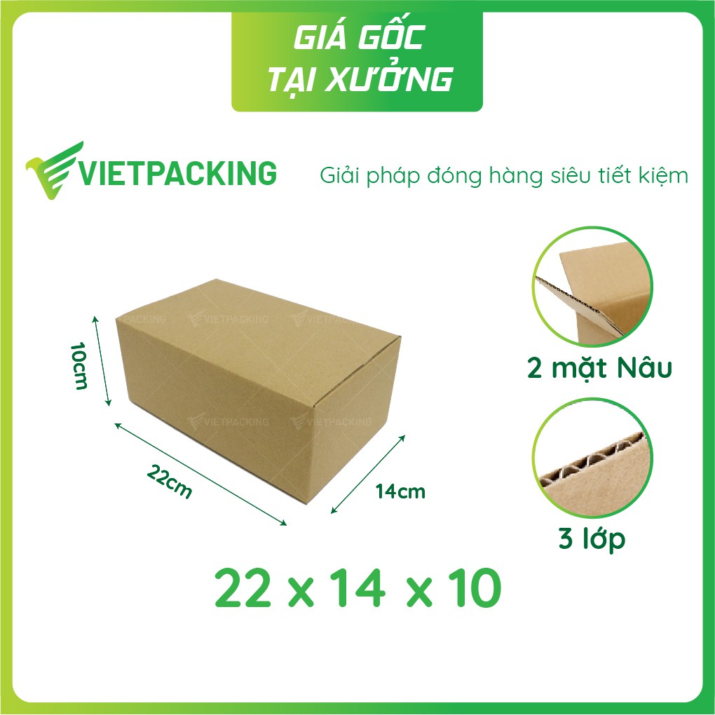 [GIÁ XƯỞNG] Hộp carton size 22x14x10 đựng hàng siêu đẹp