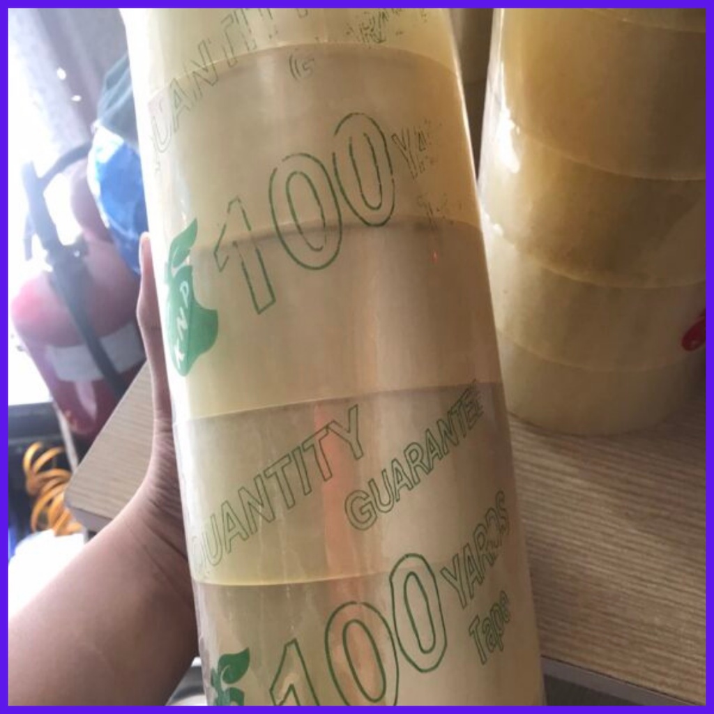 BĂNG KEO TRONG, ĐỤC 100-200YARD, 1 CÂY GỒM 6 CUỘN, NẶNG 1,2KG-1,8KG