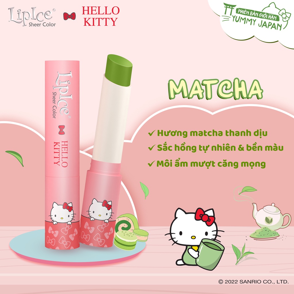 Son dưỡng hiệu chỉnh sắc môi tự nhiên LipIce Sheer Color x Hello Kitty 2.4g  + Tặng kèm móc khóa
