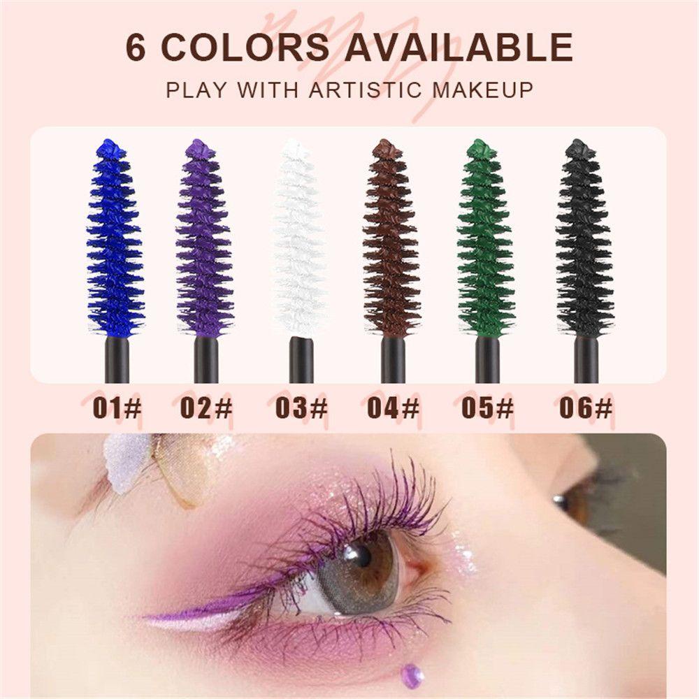 Mascara Trang Điểm Lông Mi 6 Màu Sắc Chống Nước Nhanh Khô