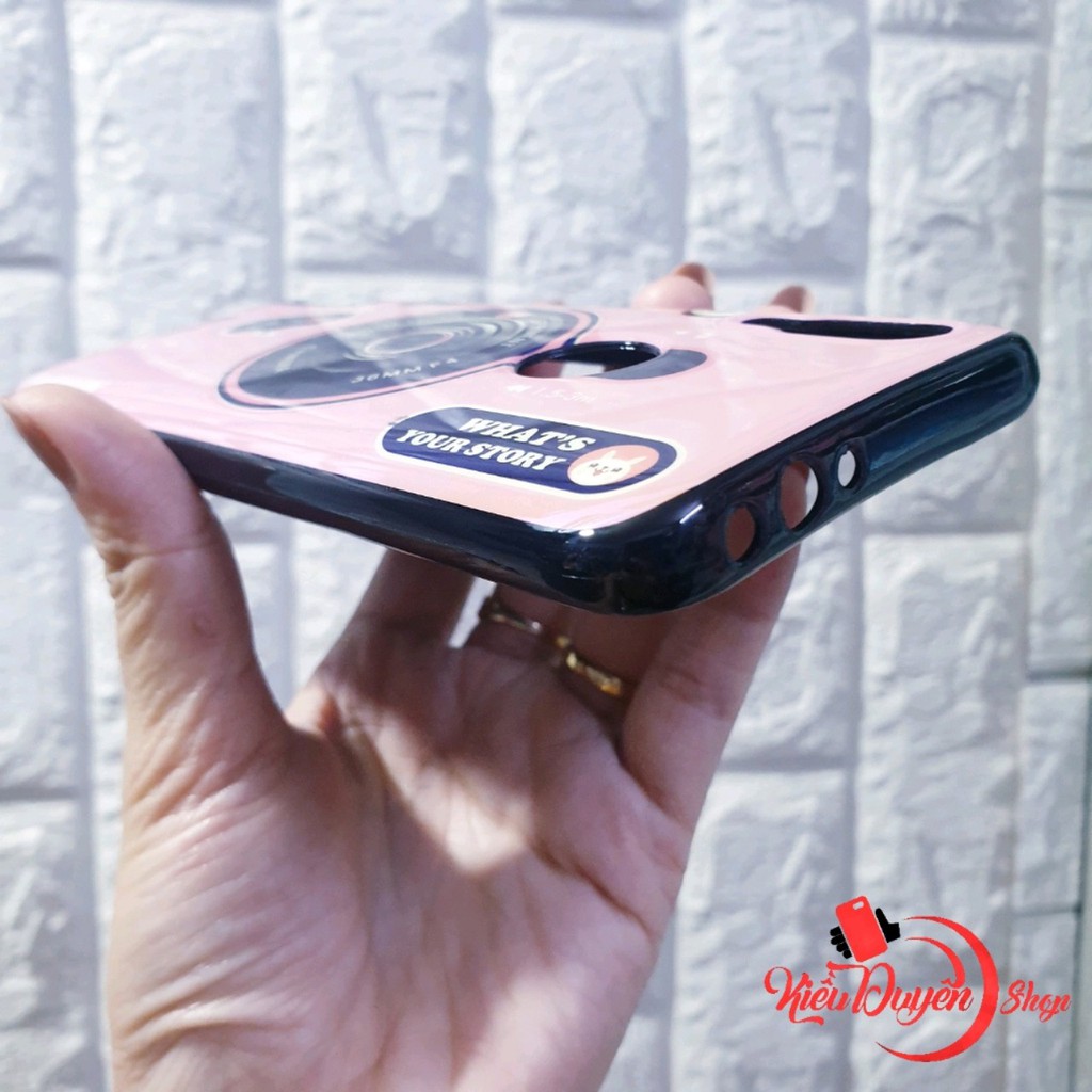 Ốp lưng Xiaomi Redmi 7 hình máy ảnh tặng kèm giá đỡ và dây đeo