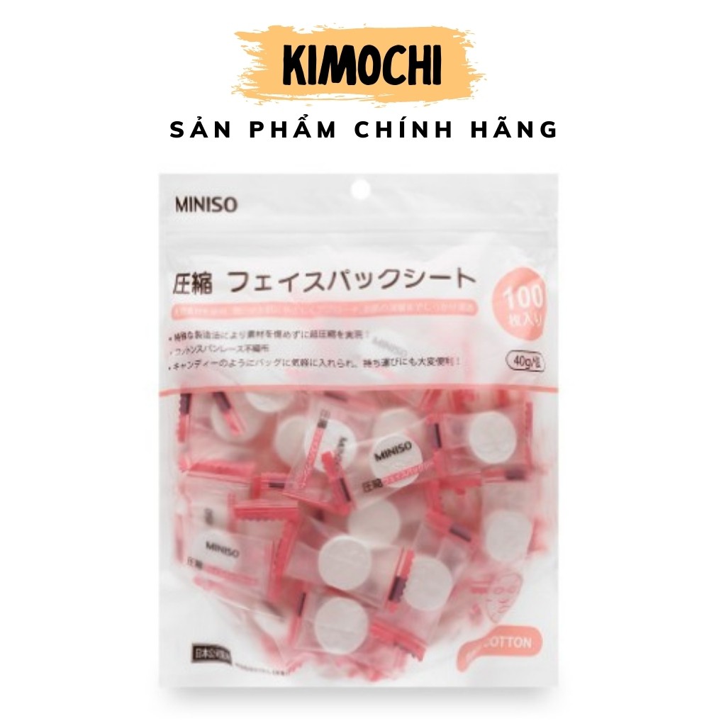 MẶT NẠ ♥𝑭𝑹𝑬𝑬𝑺𝑯𝑰𝑷♥ GÓI 100 VIÊN Mặt Nạ Viên Giấy Nén Miniso Nhật Bản | BigBuy360 - bigbuy360.vn