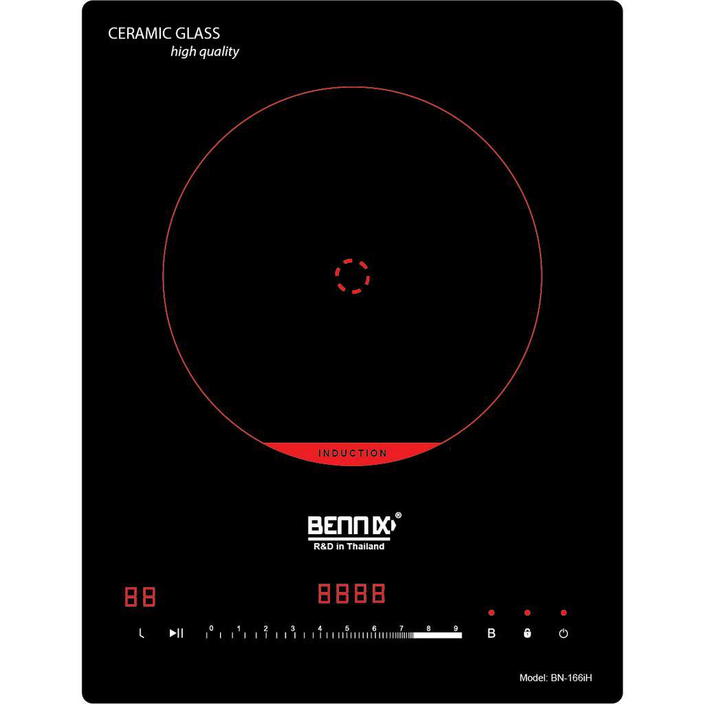 Bếp từ đơn Bennix BN-166IH - Mặt kính Ceramic, Công suất 2100W, Kích thước 29x37cm, Màu đen