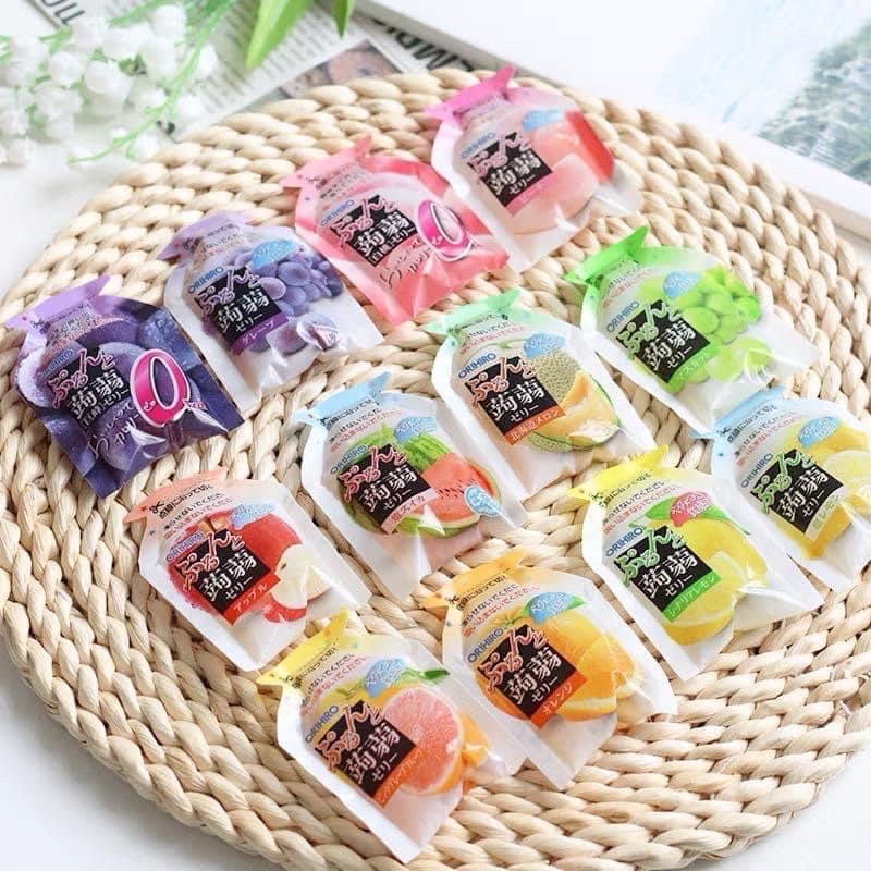 Thạch rau câu trái cây mix vị Orihiro túi 250gr có tách lẻ