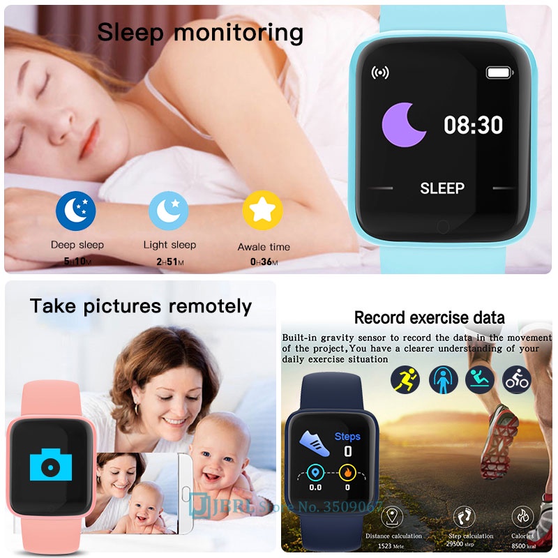 Đồng hồ thông minh đeo tay dây đeo bằng silicon chống thấm nước dành cho trẻ em