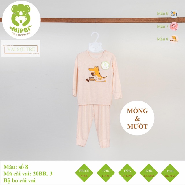 Bộ cài vai sợi tre Mipbi siêu mềm, mướt