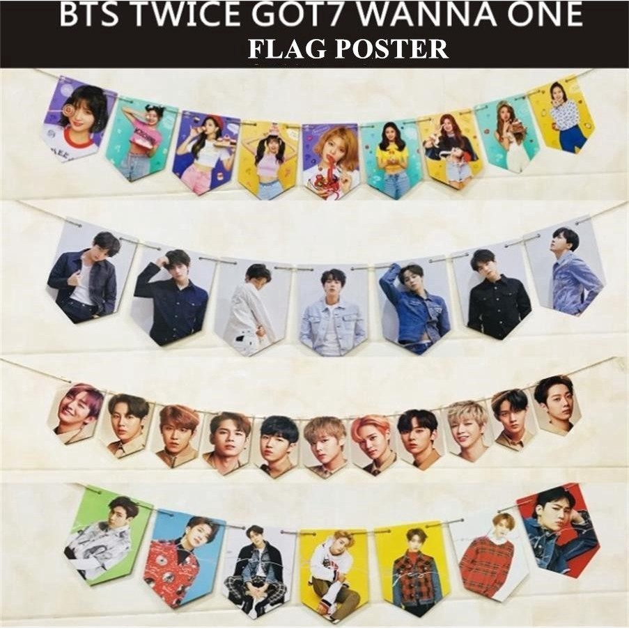 Poster hình nhóm nhạc KPOP BTS WANNA ONE GOT7 Twice