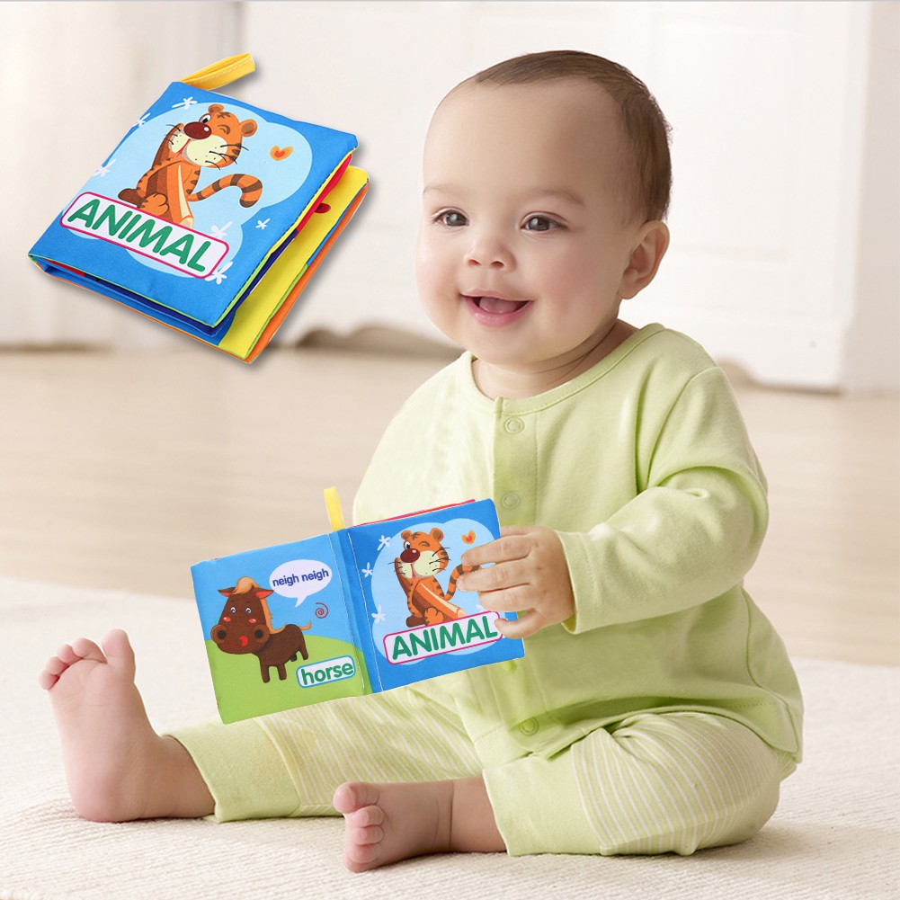 Sách vải mềm in hình hoạt hình ngộ nghĩnh cho bé