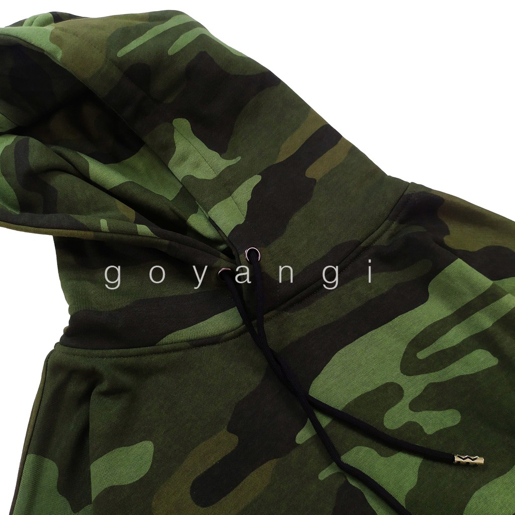 Áo hoodie camo oversize Unisex phong cách Hàn Quốc