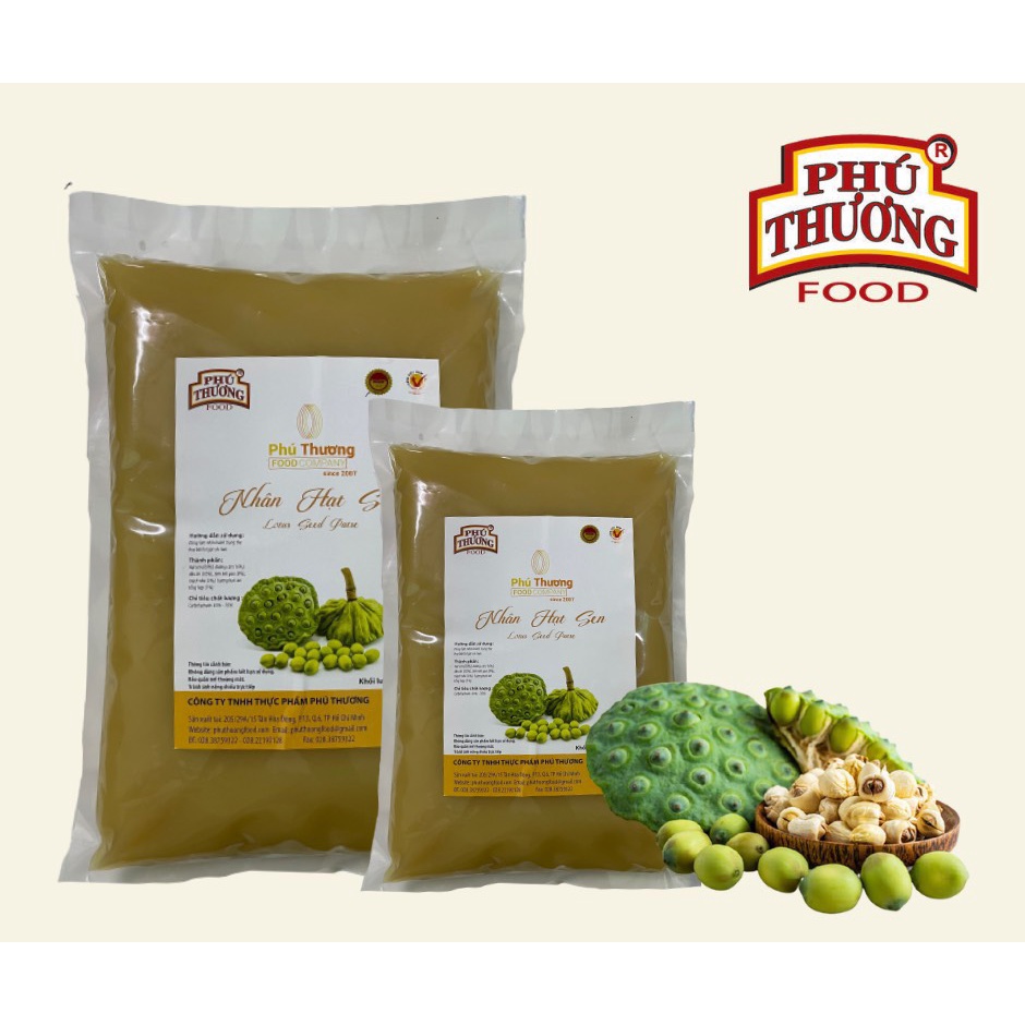 Nhân Bánh Trung Thu đậu Xanh,sữa Dừa,sầu Riêng,hạt Sen Phú Thương 1kg nguyên liệu làm bánh trung thu