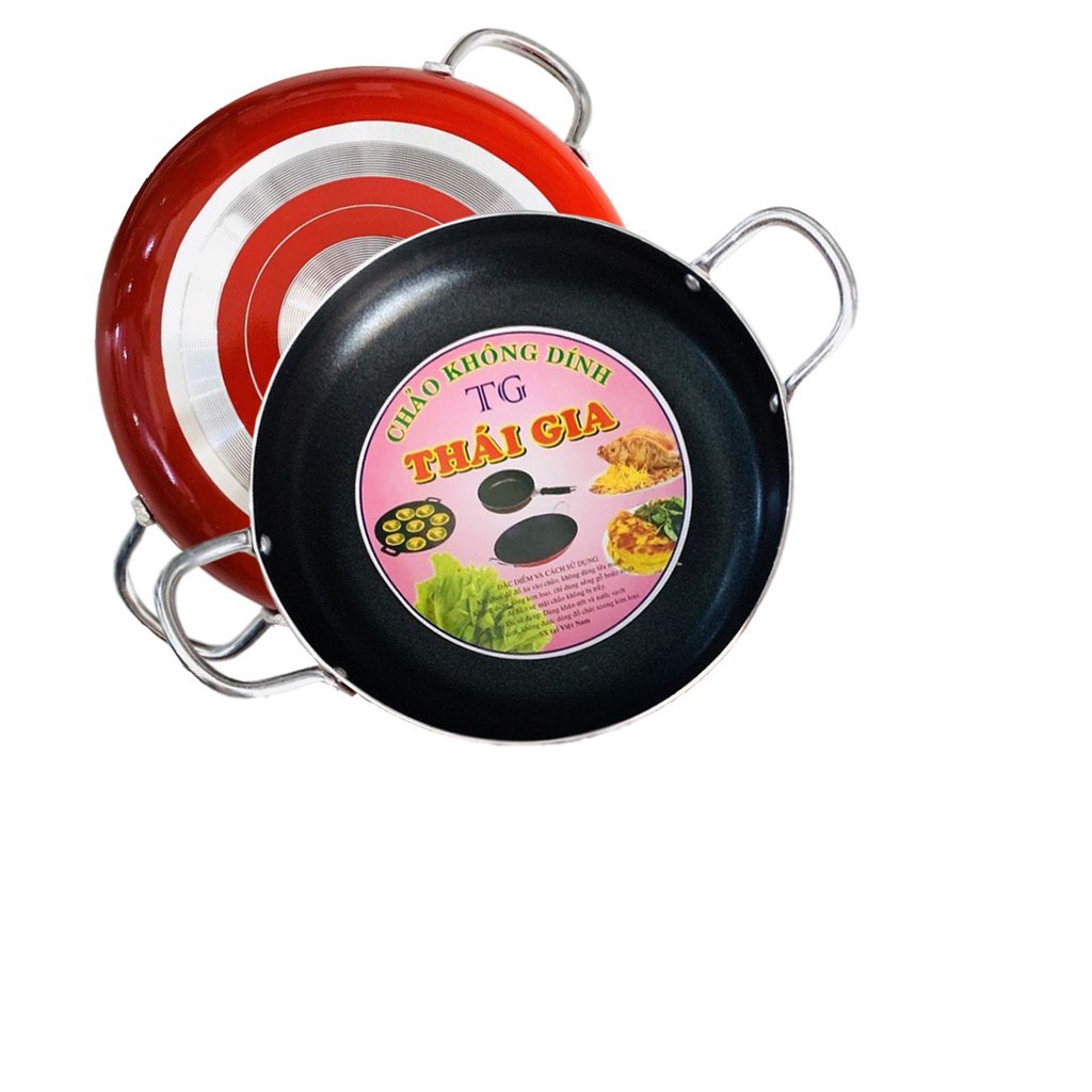 Chảo chống dính đáy sọc 22cm (2 quai cầm) | Shopee Việt Nam