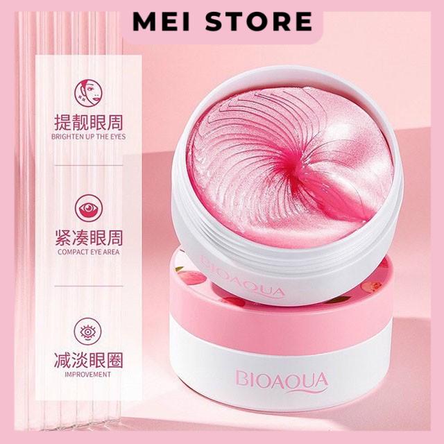 Hộp 60 Mặt Nạ Mắt Bioaqua Chiết Xuất Đào Dưỡng Ẩm Làm Mịn Và Săn Chắc Da Giảm Quầng Thâm Bọng Mắt