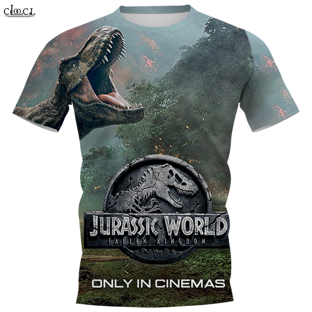 Áo Thun Nam Nữ In Hình Jurassic World 3D Độc Đáo