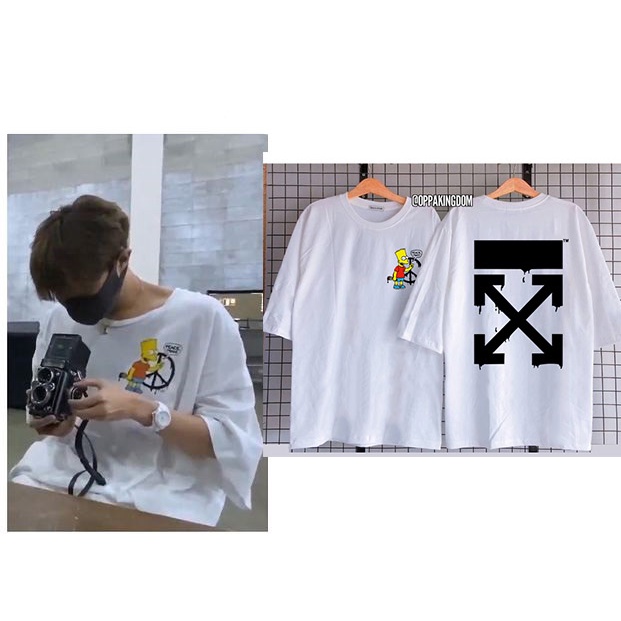 Áo tay lỡ phom rộng Simpson peaceman giống JHope