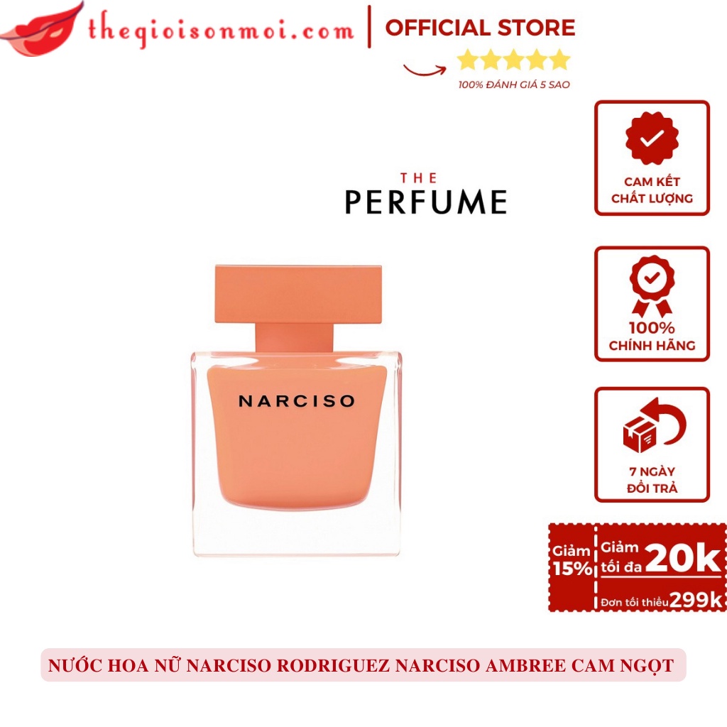 Nước hoa nữ Narciso Rodriguez Narciso Ambree Cam Ngọt - nữ tính nhẹ nhàng lưu hương lâu 10ml