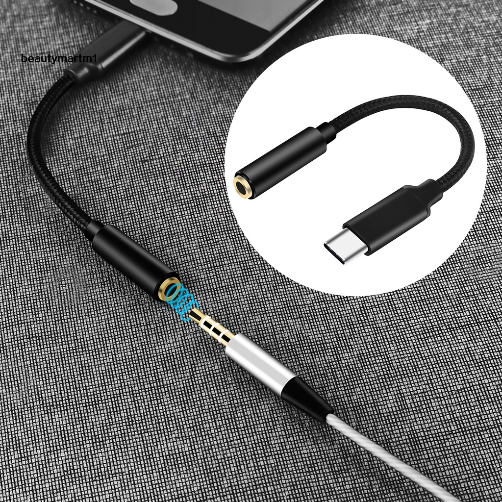 Dây Cáp Chuyển Đổi Cổng Aux Loại C Sang Cổng 3.5mm Cho Điện Thoại Di Động