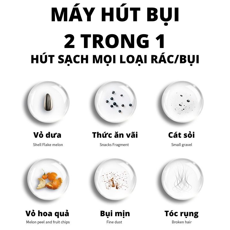 Máy hút bụi cầm tay Deerma DX700 không dây, 2 chức năng hút và lau, lực hút mạnh, dễ tháo nắp, tiếng ồn nhỏ, nhiều đầu