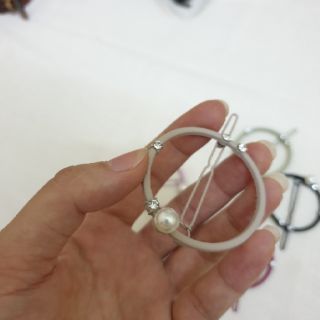 Kẹp Tóc Hình Tròn Đính Hạt Vintage
