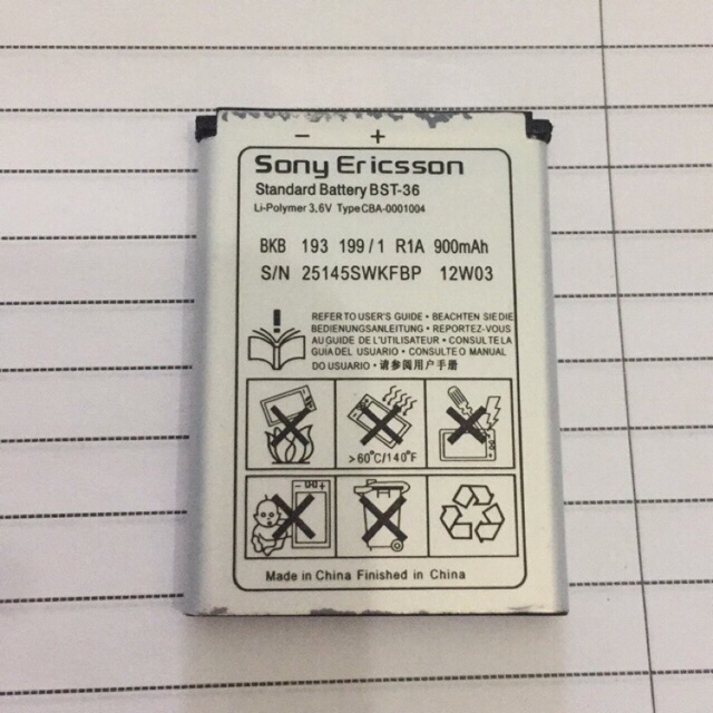 Pin Sony BST 36 xịn có bảo hành