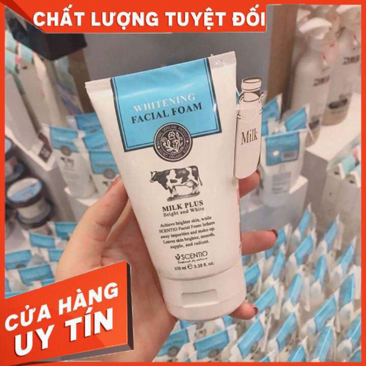 Sữa rửa mặt tạo bọt dưỡng trắng và trẻ hoá da Scentio Milk Plus 100 ml Beauty Buffet