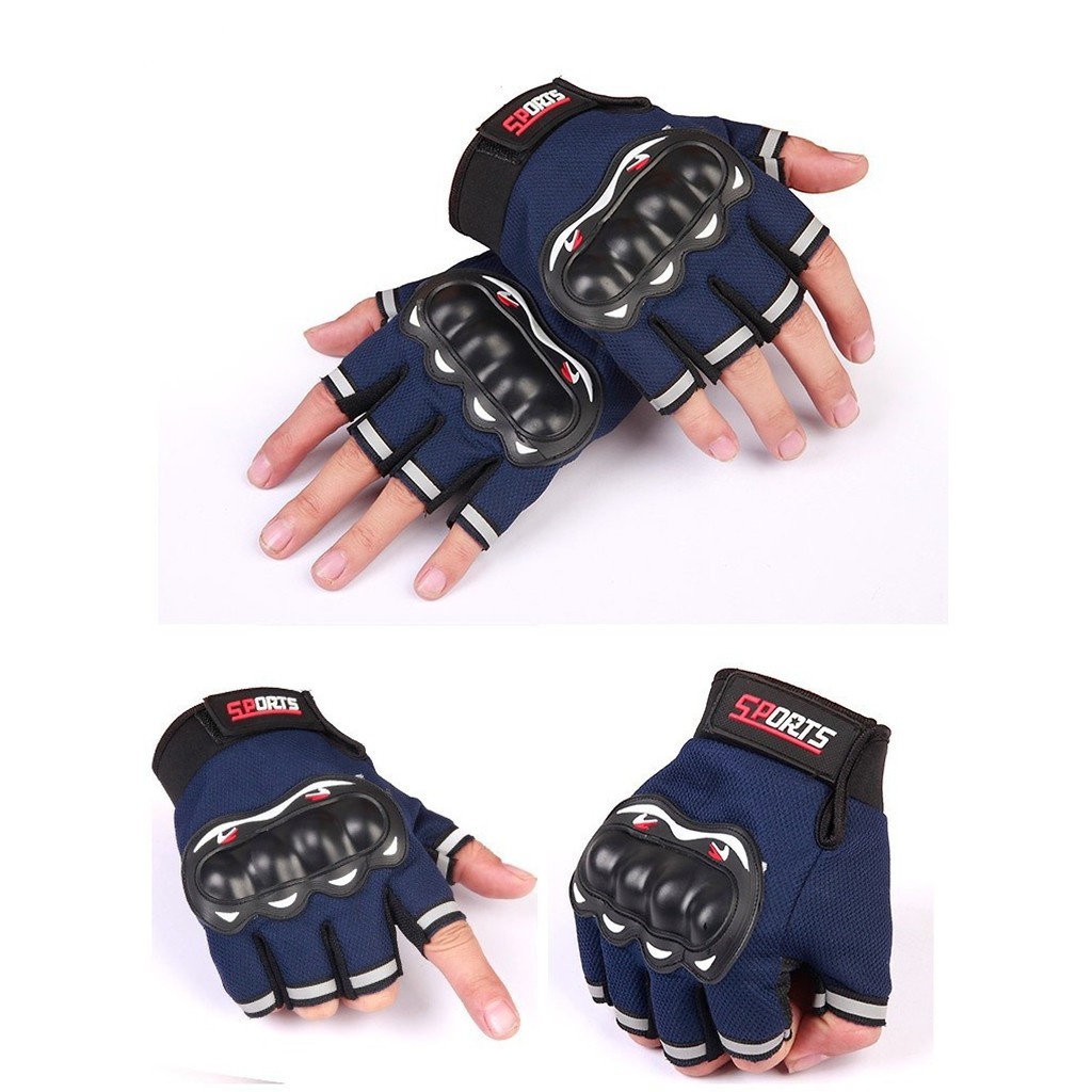 [Giá sỉ]Găng Tay Sport Cụt Ngón Đi Xe Máy Đi Phượt