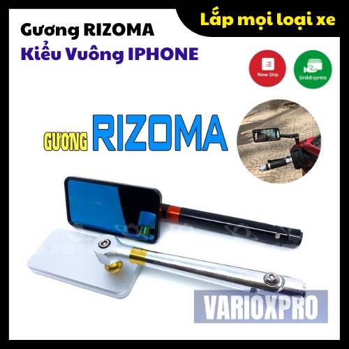 Gương chiếu hậu Rizoma kiểu vuông IPHONE gắn mọi loại xe máy