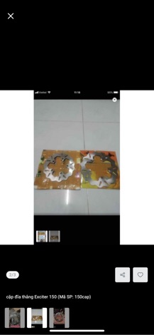 Cặp đĩa thắng exciter 150
