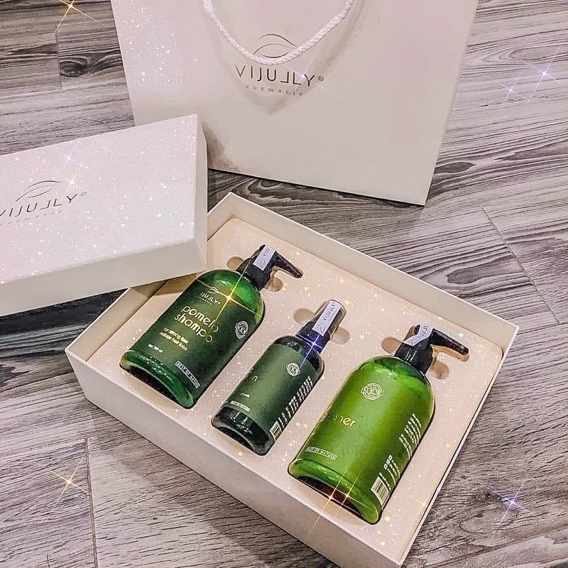 Combo Gội Xả Xịt Bưởi Vijully ( kèm túi)