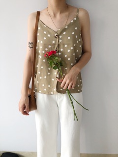 áo 2 dây chấm bi
