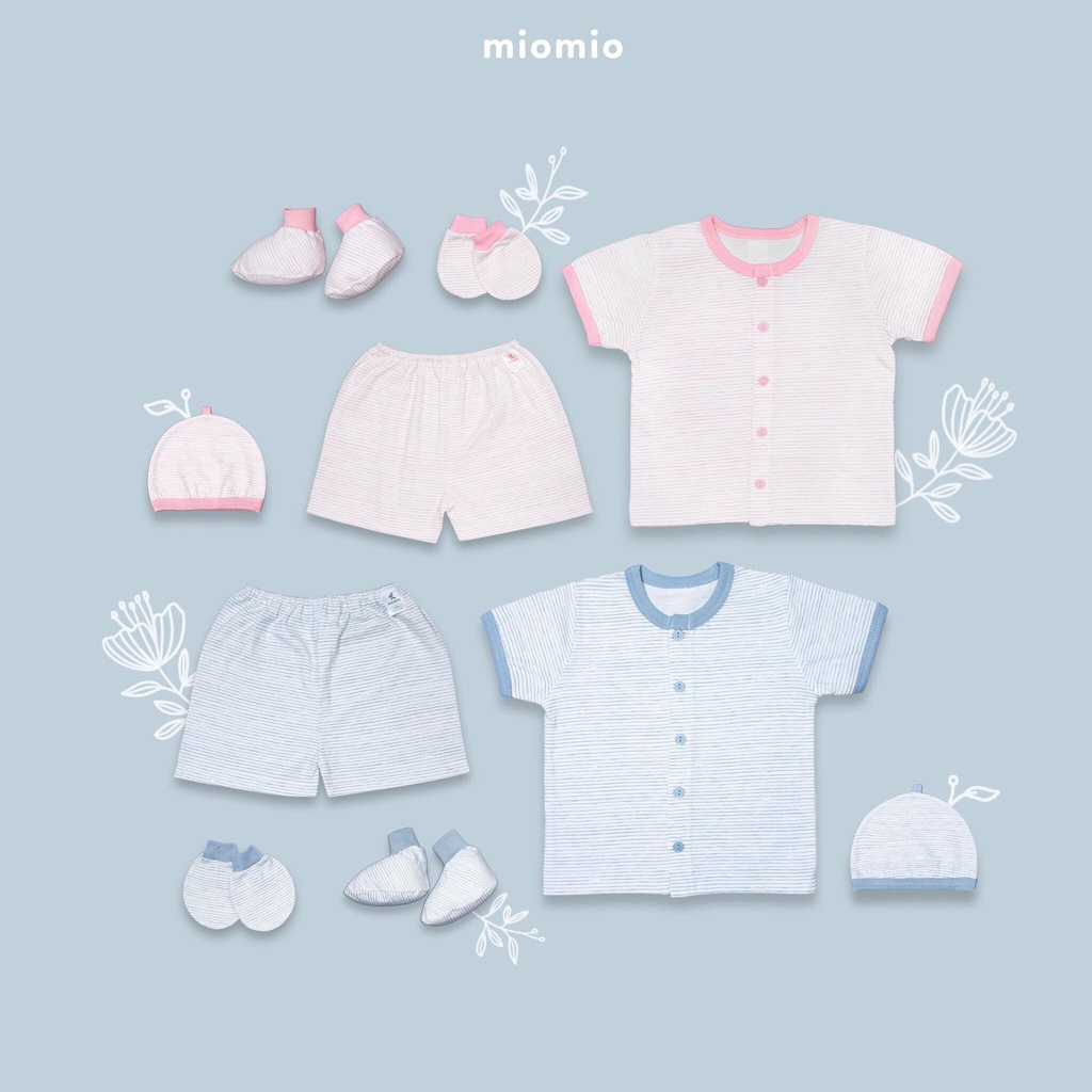 Set Đồ Sơ Sinh 5 Món Ngắn MIOMIO, Họa Tiết: Thỏ, Sọc, Mèo, Mèo Mây Cho Bé Trai Bé Gái (Từ 1-3 tháng)