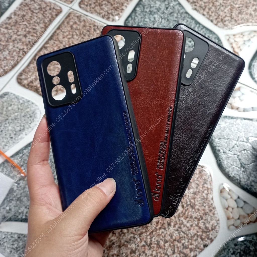 Ốp lưng da Xiaomi Mi 11t da cao cấp, dẻo bền đẹp, bảo vệ camera