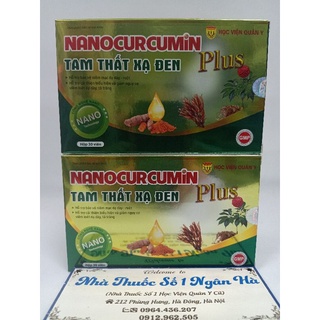 [Chính Hãng] Nano Curcumin Tam thất Xạ Đen Plus  Học Viện Quân Y hộp 30 viên