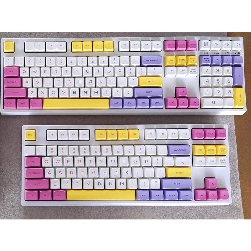 Keycap Cream / Mint PBT Dye - Sub Profile XDA 146key / 130key