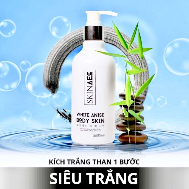 SỮA TẮM Ủ KÍCH TRẮNG THAN HOẠT TÍNH 1 BƯỚC SKINACE WHITE ANISE BODY SKIN