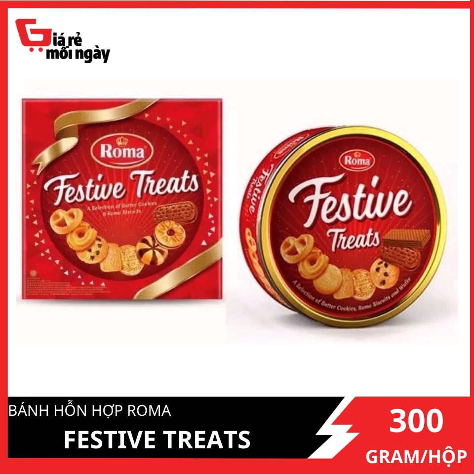 Bánh Quy Hỗn Hợp Roma Festive Treats Hộp 300g