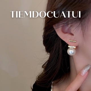 Bông tai S925 Camille ngọc đính đá Korean Style BT204 Tiemdocuatui