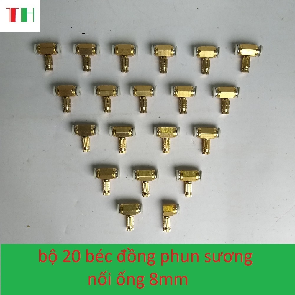 Béc phun sương ❤️FREESHIP❤️ combo bộ 5 béc, 10 béc, 15 béc, 20 béc, 25 béc phun sương làm mát ,tưới lan bằng đồng